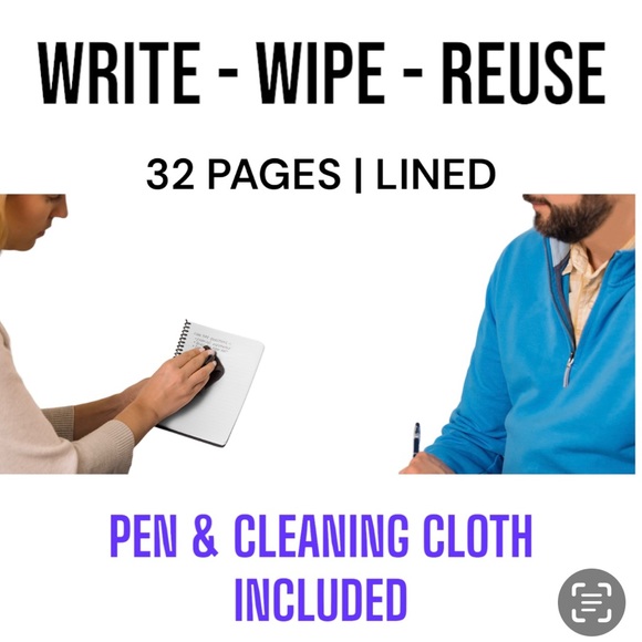 NWT Notebook Reusable Write Wipe & Reuse Notebook 32 Pages Lined BRAND NEW - Picture 3 of 5